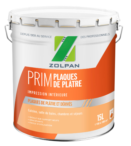 Sous-couche plaque de plâtre ZOLPAN blanc 15 L