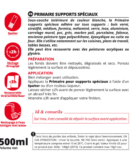 Primaire mur ID incolore 0.5 L