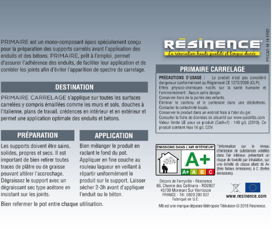 Primaire RÉSINENCE gris 1 L