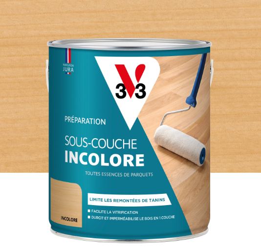 Sous-couche et teinte parquet bois Incolore V33 incolore 2.5 L