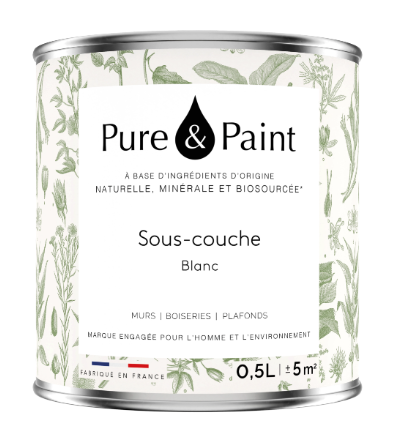 Sous-couche mur et plafond PURE & PAINT blanc 0.5 L