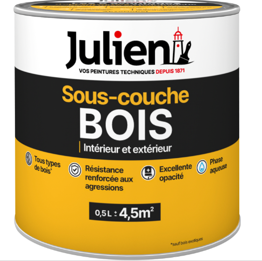Sous-couche bois intérieur et extérieur JULIEN 0.5 l