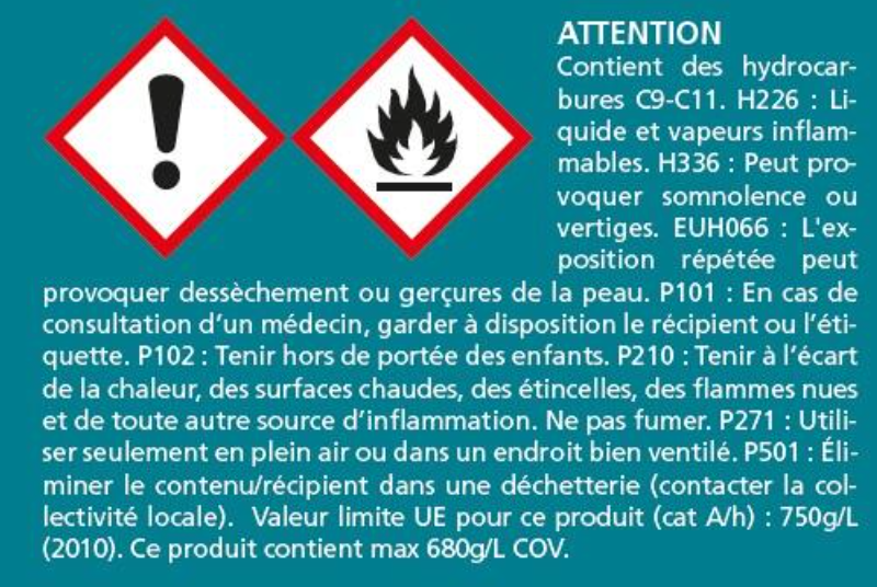 Sous-couche et teinte parquet bois Chêne foncé V33 marron 2.5 L