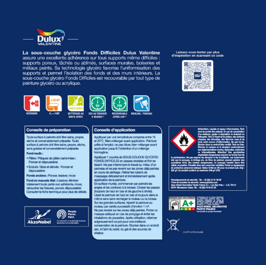 Sous-couche DULUX VALENTINE blanc 5 L