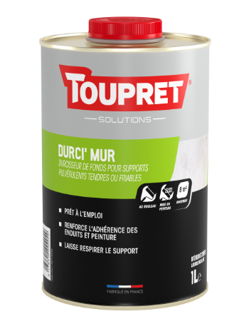 Traitement Durci' mur avant enduit et peinture TOUPRET 1L
