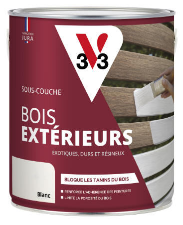 Sous-couche bois exotique V33 2.5 l, blanc