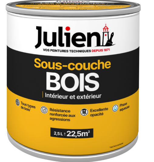 Sous-couche bois intérieur et extérieur JULIEN, 2.5 l