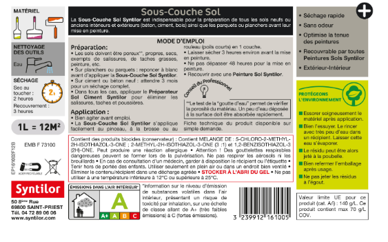Sous-couche sol SYNTILOR blanc 2.5 l