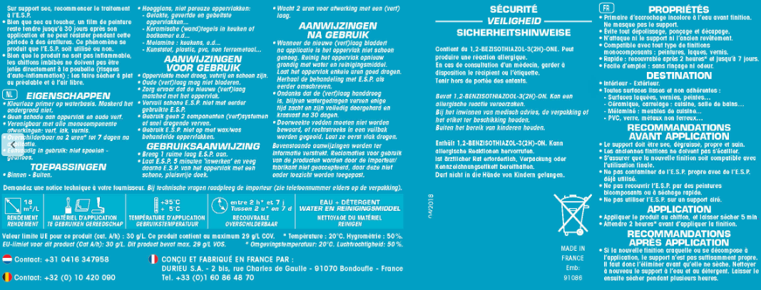 Sous-couche universelle OWATROL blanc 1 L
