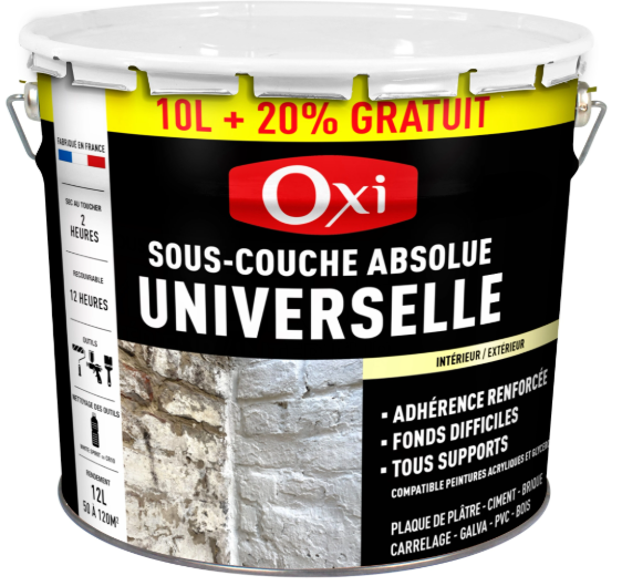 Sous-couche OXI blanc 10L+20% gratuit