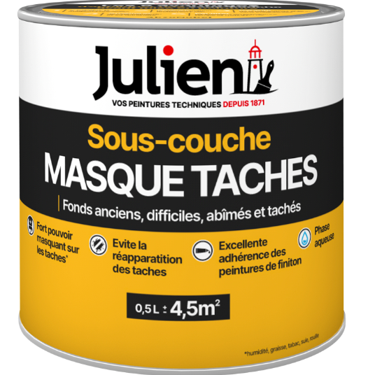 Sous-couche fonds difficiles Masque taches JULIEN, 0.5 l