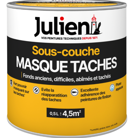Sous-couche fonds difficiles Masque taches JULIEN, 0.5 l