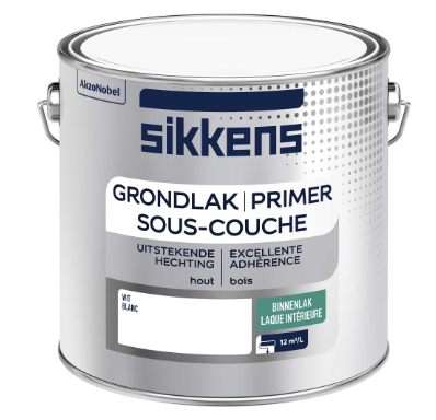 Sous-couche laque bois intérieur Acrylique SIKKENS, 2.5 l, blanc