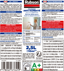Traitement antisalpêtre Waterproof, RUBSON incolore 2.5 l
