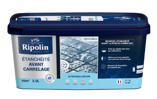 Revêtement d'étanchéité avant carrelage Dip etanch, RIPOLIN blanc 2.5 l