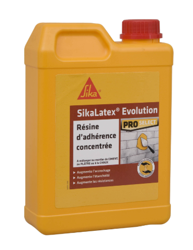 Résine d'adhérence concentrée pour mortier SIKA Sikalatex 2 l blanc