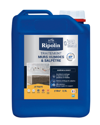 Traitement antisalpêtre et murs humides Rip etanch, RIPOLIN incolore 2.5 l