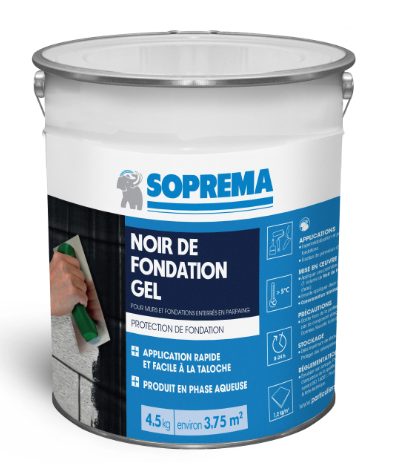 Gel imperméable murs/fondation, SOPREMA, 4,5kg