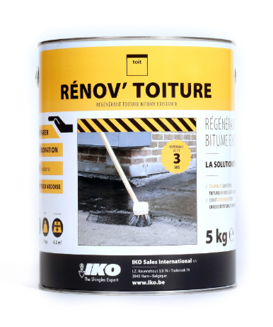 Régénérant pour toiture IKO Renov'toiture bitume 5 kg noir