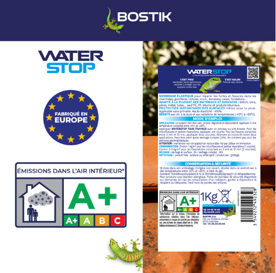 Membrane d'étanchéité Waterstop blanc BOSTIK 1KG