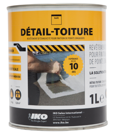 Enduit bitumeux IKO Detail toiture 1 l gris