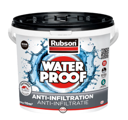 Revêtement d'étanchéité Waterproof toiture noir RUBSON 10 KG