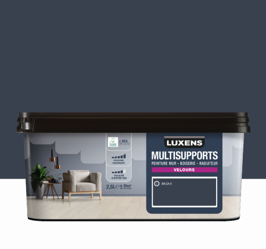 Peinture mur, boiserie, radiateur balsa 0 velours LUXENS , 2.5L