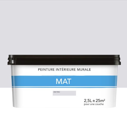 Peinture mur gris perle mat 2.5L