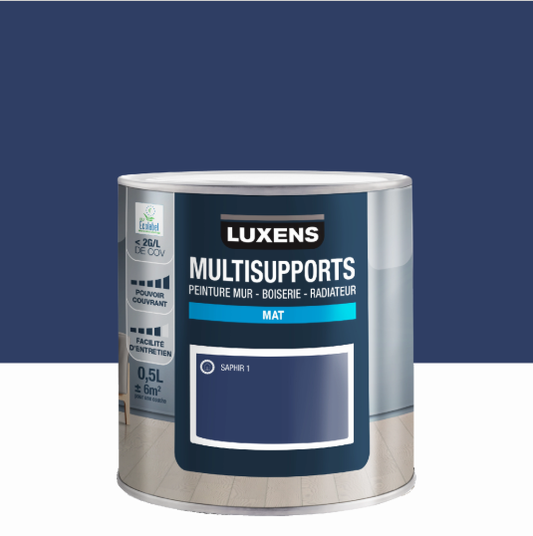 Peinture mur, boiserie, radiateur saphir 1 mat LUXENS , 0.5L