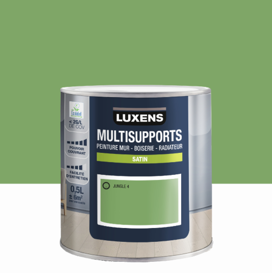 Peinture mur, boiserie, radiateur jungle 4 satin LUXENS , 0.5L