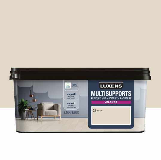 Peinture mur, boiserie, radiateur paper 2 velours LUXENS , 2.5L