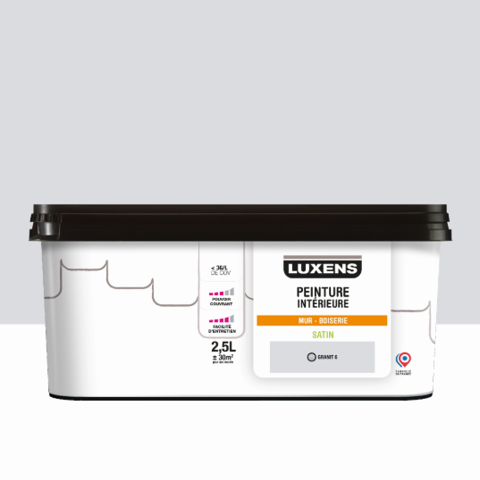 Peinture mur, boiserie granit 6 satin LUXENS Intérieure 2.5L