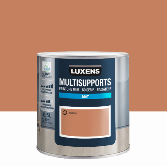 Peinture mur, boiserie, radiateur cotta 4 mat LUXENS , 0.5L