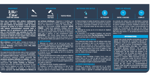 Peinture mur, boiserie, radiateur sage 3 mat LUXENS , 2.5L