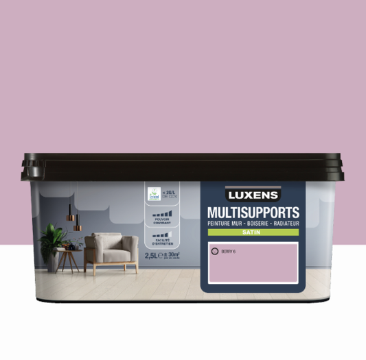 Peinture mur, boiserie, radiateur berry 6 satin LUXENS , 2.5L
