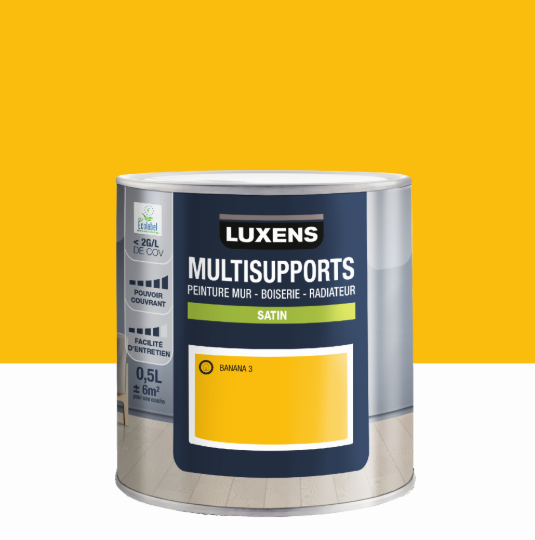 Peinture mur, boiserie, radiateur banana 3 satin LUXENS , 0.5L