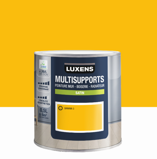 Peinture mur, boiserie, radiateur banana 3 satin LUXENS , 0.5L