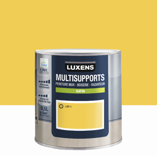 Peinture mur, boiserie, radiateur lime 4 satin LUXENS , 0.5L