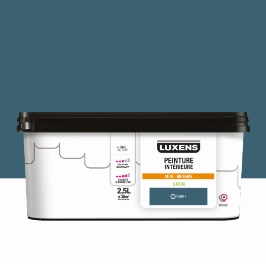 Peinture mur, boiserie fjord 1 satin LUXENS Intérieure 2.5L