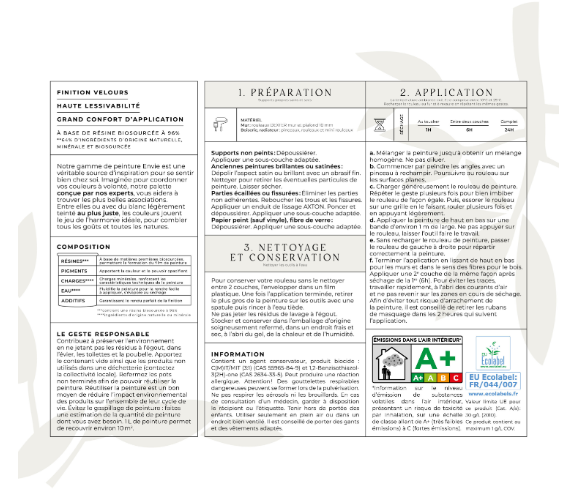 Peinture mur, boiserie, radiateur rouge laterite velours ENVIE Biosourcée 2L