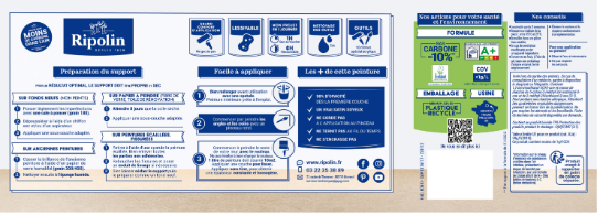 Peinture mur, boiserie, radiateur bleu de béring satiné RIPOLIN Intérieur 2.5l