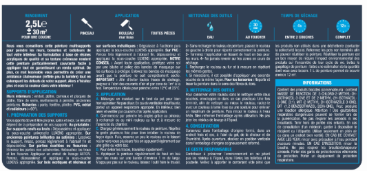 Peinture mur, boiserie, radiateur trench 6 mat LUXENS , 2.5L