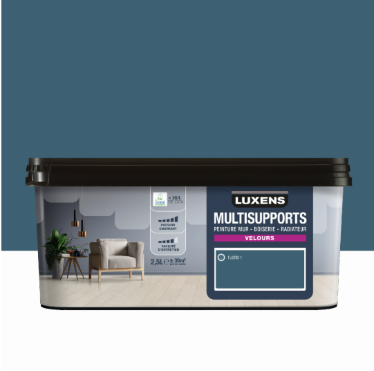 Peinture mur, boiserie, radiateur fjord 1 velours LUXENS , 2.5L