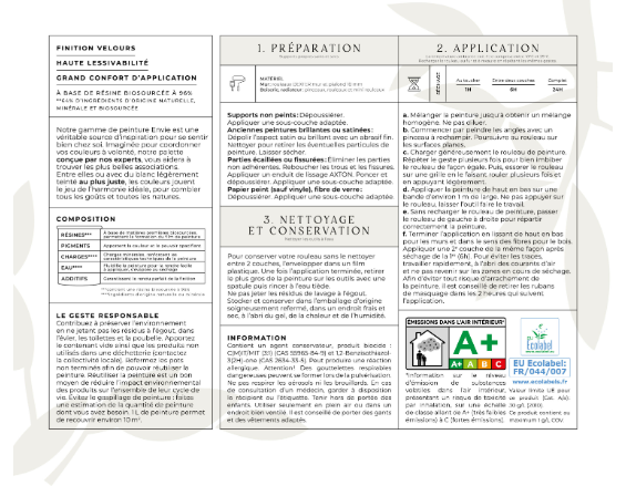 Peinture mur, boiserie, radiateur beige lin velours ENVIE Biosourcée 2L