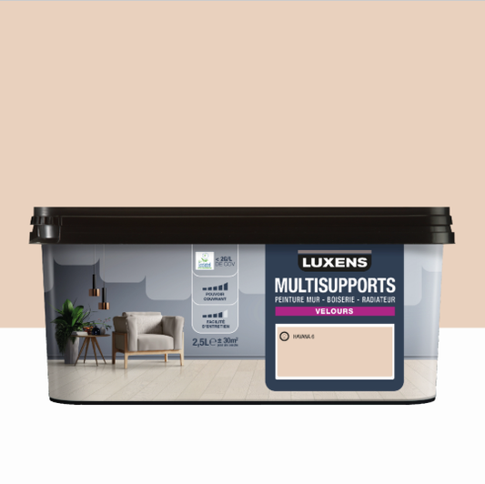 Peinture mur, boiserie, radiateur havana 6 velours LUXENS , 2.5L