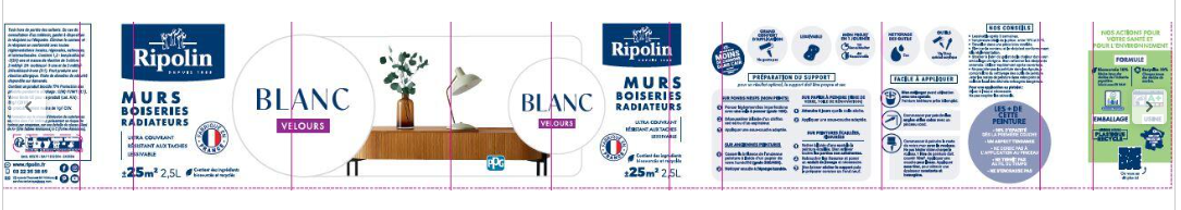 Peinture mur vert gaspesie velours RIPOLIN Intérieur 2.5L