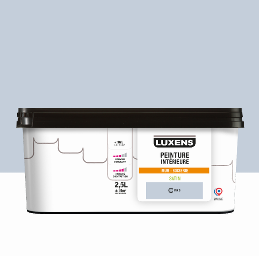 Peinture mur, boiserie ink 6 satin LUXENS Intérieure 2.5L