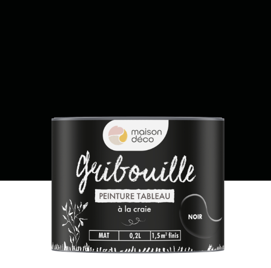 Peinture tableau craie noir mat MAISON DECO Gribouille 0.25 l