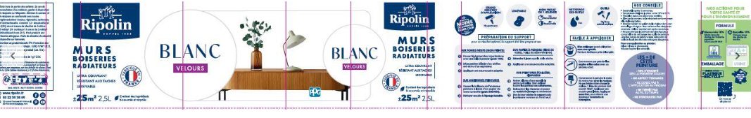 Peinture mur cafe au lait velours RIPOLIN Intérieur 2.5L