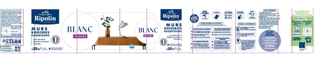Peinture mur noir houvert velours RIPOLIN Intérieur 2.5L